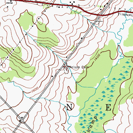 Topographic Map of Nelson Cemetery, NY