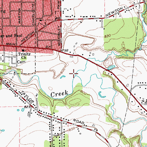 Topographic Map of Neuman Creek, NY