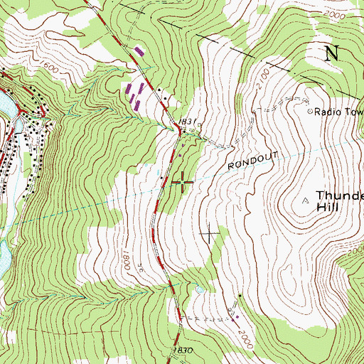 Topographic Map of Neversink Rondout Aqueduct, NY