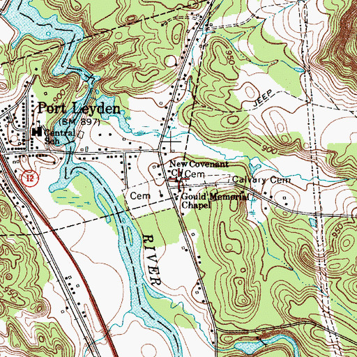 Topographic Map of New Covenant Church, NY
