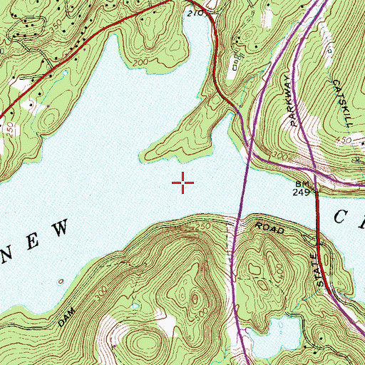 Topographic Map of New Croton Reservoir, NY