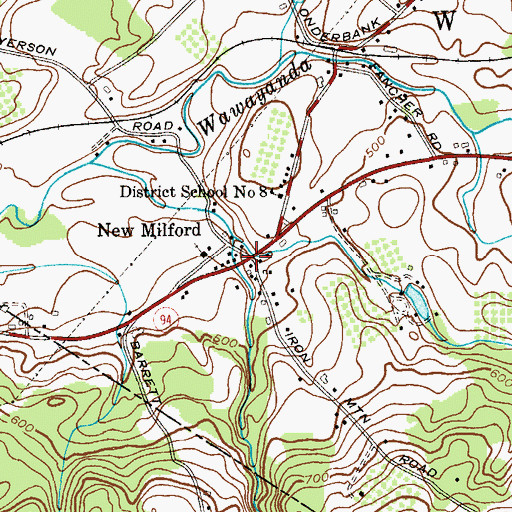 Topographic Map of New Milford, NY
