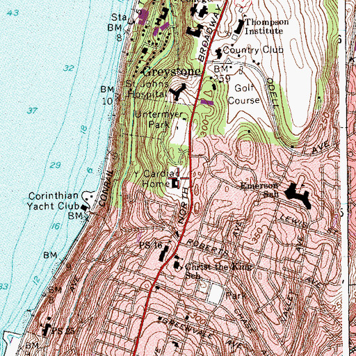 Topographic Map of New York Cardiac Home, NY