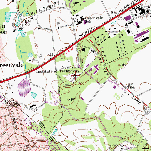 Topographic Map of New York Institute of Technology, NY