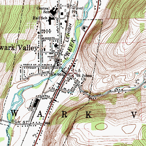 Topographic Map of Newark Valley, NY