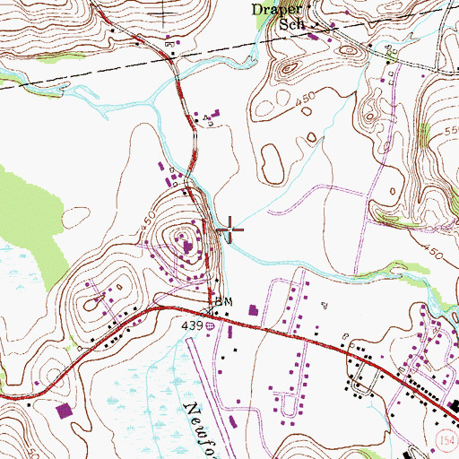 Topographic Map of Newfoundland Creek, NY