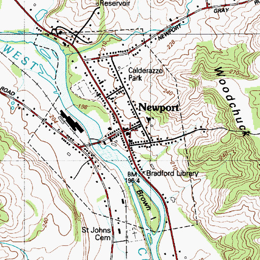 Topographic Map of Newport, NY