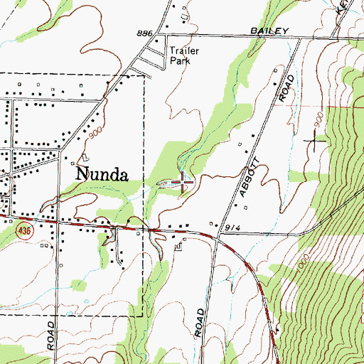Topographic Map of Newville Creek, NY