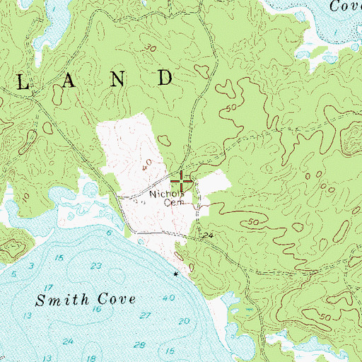 Topographic Map of Nichols Cemetery, NY