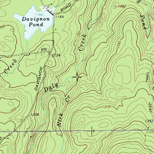 Topographic Map of Nick Creek, NY