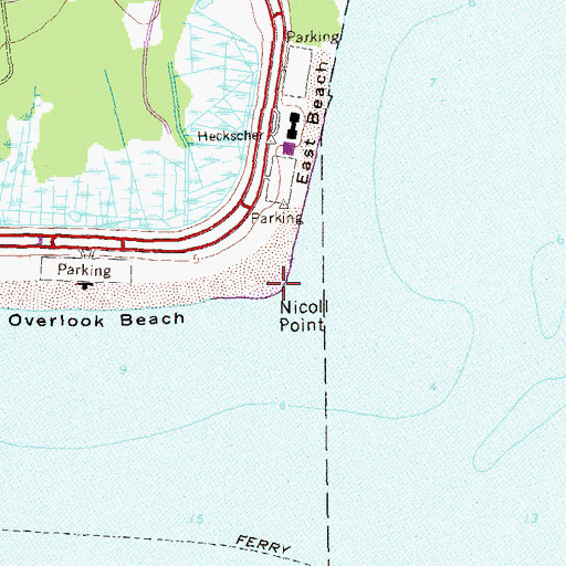 Topographic Map of Nicoll Point, NY