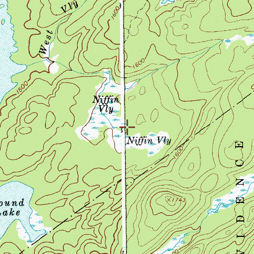 Topographic Map of Niffin Vly, NY