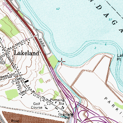 Topographic Map of Ninemile Creek, NY