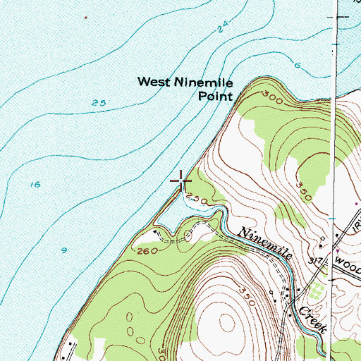 Topographic Map of Ninemile Creek, NY