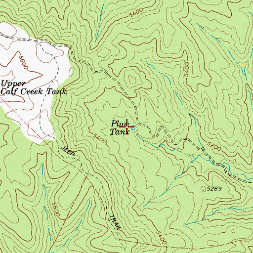 Topographic Map of Plow Tank, AZ
