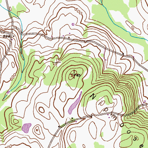 Topographic Map of Nipmoose Hill, NY