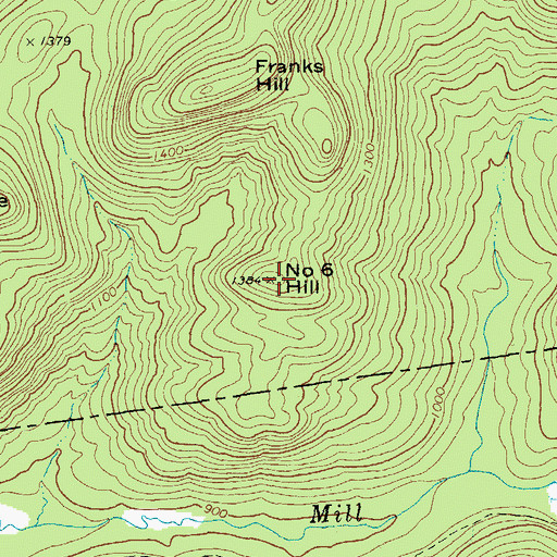 Topographic Map of Number Six Hill, NY