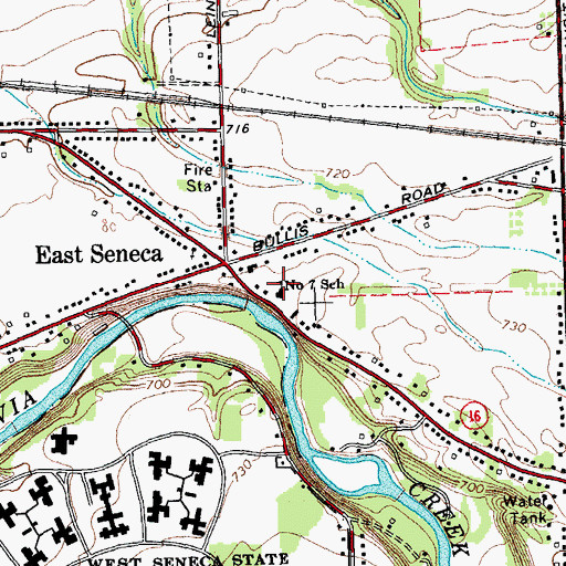 Topographic Map of Number 7 School, NY