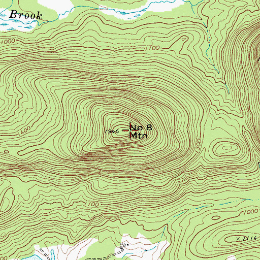 Topographic Map of Number Eight Mountain, NY