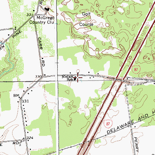 Topographic Map of Dorothy Nolan Elementary School, NY