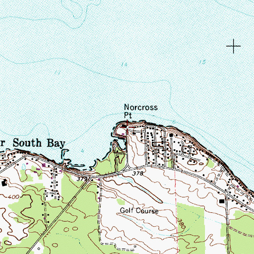 Topographic Map of Norcross Point, NY