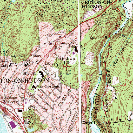 Topographic Map of Nordica Hill, NY