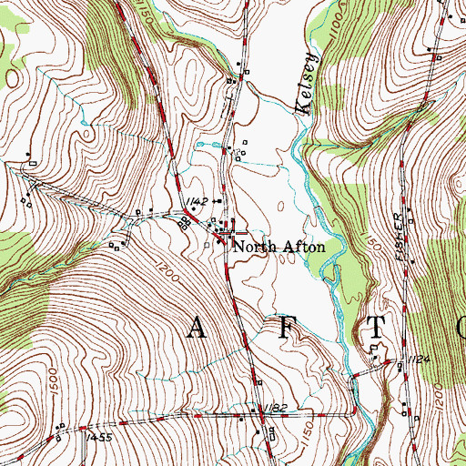 Topographic Map of North Afton, NY
