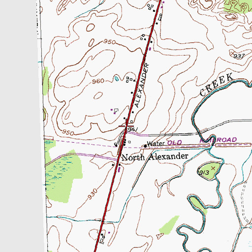 Topographic Map of North Alexander, NY