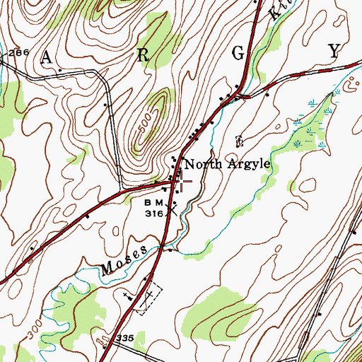 Topographic Map of North Argyle, NY