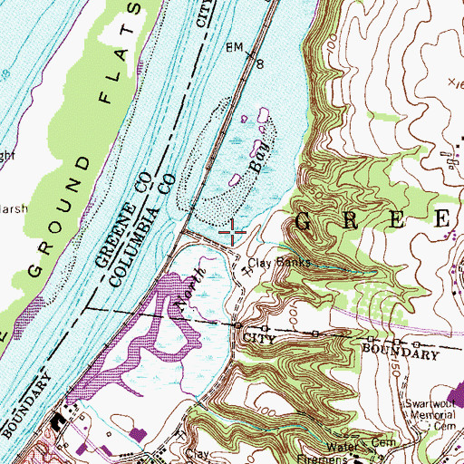 Topographic Map of North Bay, NY