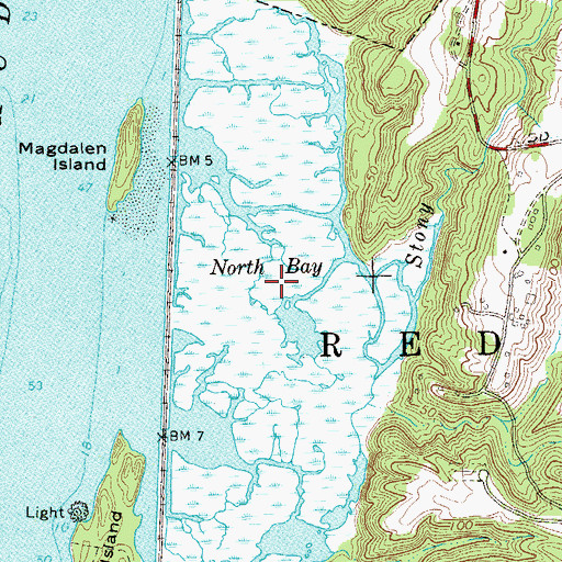 Topographic Map of North Bay, NY