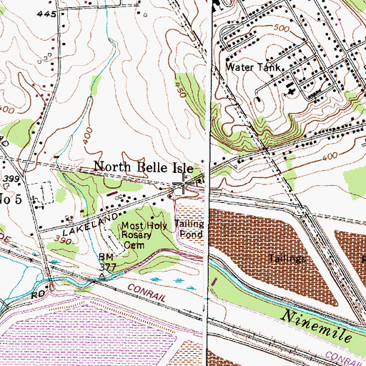 Topographic Map of North Belle Isle, NY