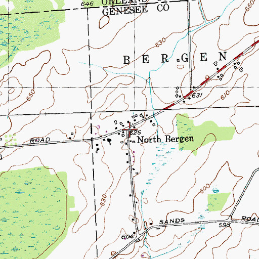 Topographic Map of North Bergen, NY