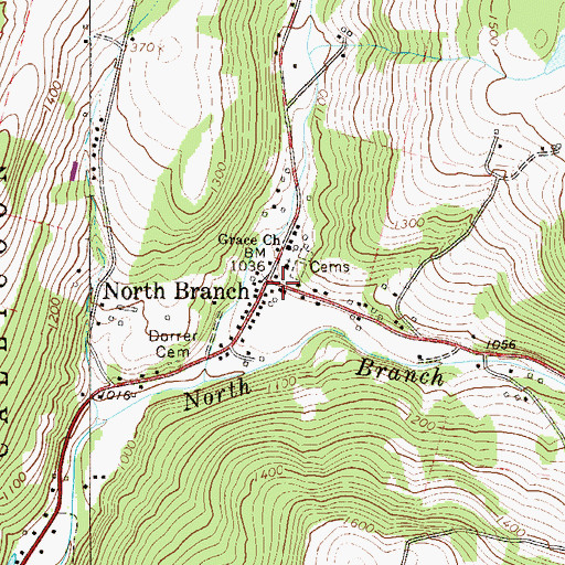 Topographic Map of North Branch, NY