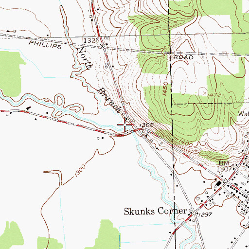Topographic Map of North Branch Conewango Creek, NY