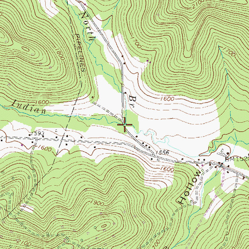 Topographic Map of North Branch Indian Creek, NY