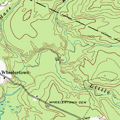 Topographic Map of North Branch Little Black Creek, NY