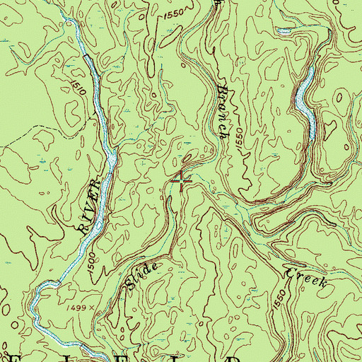 Topographic Map of North Branch Slide Creek, NY