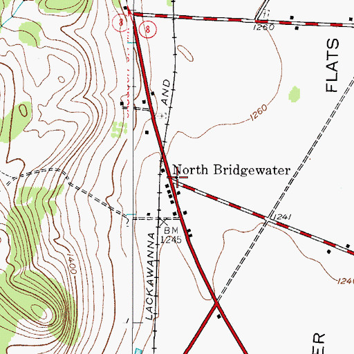 Topographic Map of North Bridgewater, NY