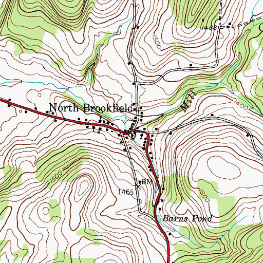 Topographic Map of North Brookfield, NY