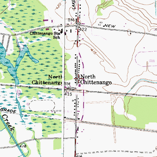 Topographic Map of North Chittenango, NY