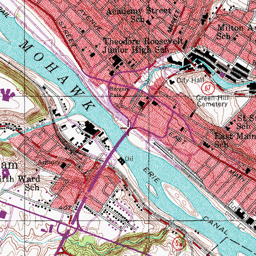 Topographic Map of North Chuctanunda Creek, NY