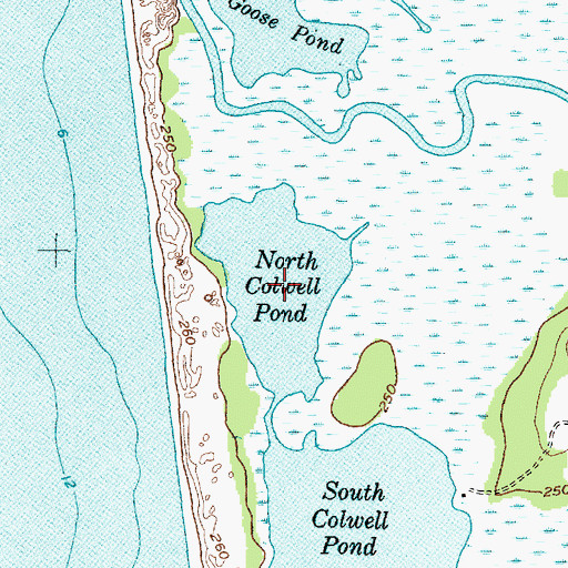 Topographic Map of North Colwell Pond, NY