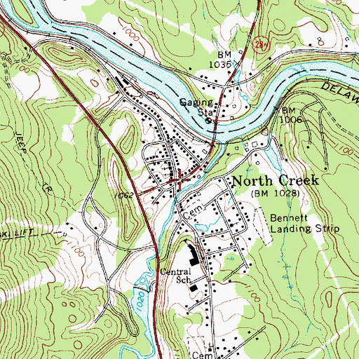 Topographic Map of North Creek, NY