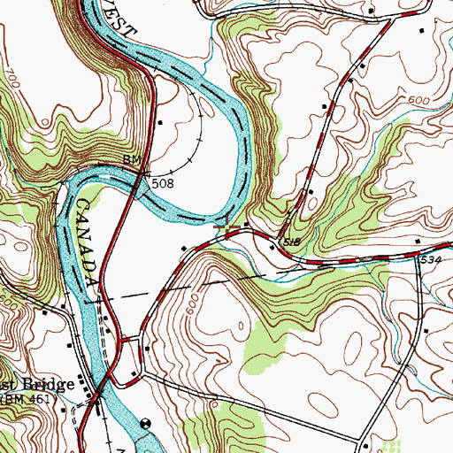 Topographic Map of North Creek, NY