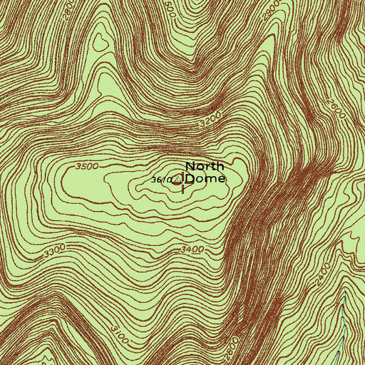 Topographic Map of North Dome, NY