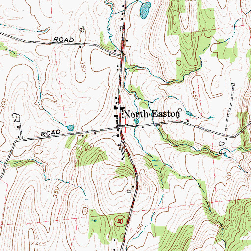 Topographic Map of North Easton, NY