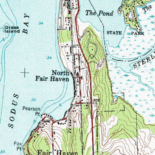 Topographic Map of North Fair Haven, NY