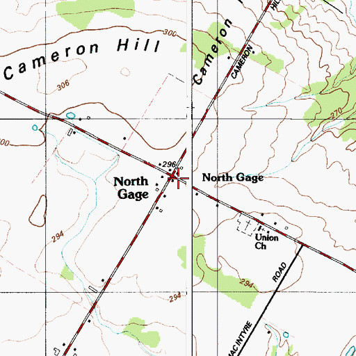 Topographic Map of North Gage, NY