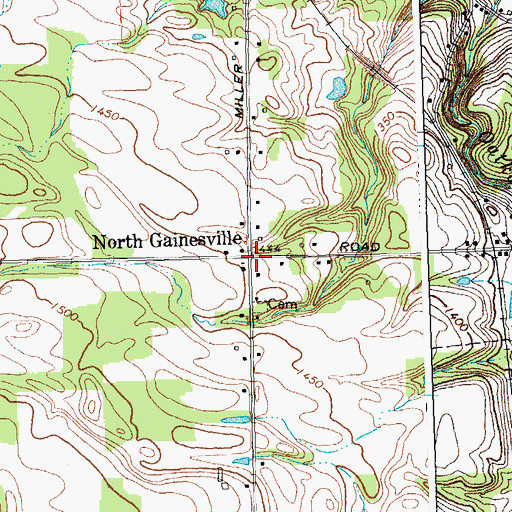 Topographic Map of North Gainesville, NY